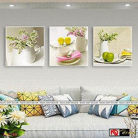 Bộ tranh treo tường phong thủy trang trí nội thất đẹp và giá rẻ nhất thị trường ĐL 58 phòng ăn phòng bếp