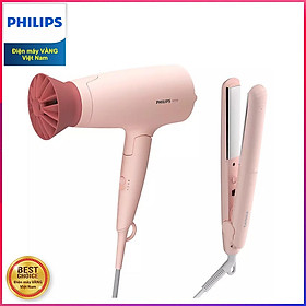 Bộ tạo kiểu tóc Philips BHP398/00 Gồm 1 Máy ép tóc + 1 Máy sấy tóc - tạo kiểu tóc dễ dàng - nhanh - chuyên nghiệp