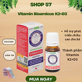  BIOAMICUS BioAmicus Vitamin D3 & K2 MK7 -SX tại Canada- giúp bé tăng hấp thu canxi