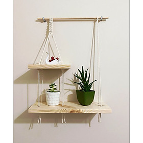 Mua Kệ gỗ 2 tầng kiểu dáng độc đáo