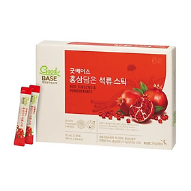Nước Hồng sâm & Lựu đỏ Good BASE (10ml * 30 gói) KGC Cheong Kwan Jang Hàn Quốc - Tốt cho tim mạch; Làm đẹp da, tái tạo da hư tổn.
