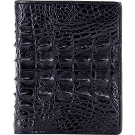 Ví Nam Da Cá Sấu Gai Lưng Kiểu Đứng Huy Hoàng HT2256 (12.5 x 10 cm) - Đen