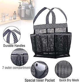 Portable Mesh Shower Caddy Roomy and Sturdy for Women College Dorm Home