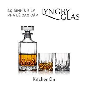 Bộ bình và 2 ly uống whisky