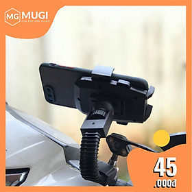 Mua (ĐỔI TRẢ 15 NGÀY) Kẹp điện thoại xe máy  giá đỡ điện thoại xe máy xoay 360 độ  gắn chân gương chắc chắn