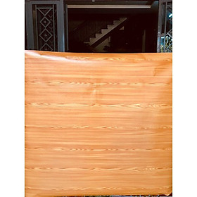 Decal dán tường  vân gỗ vàng cam có sẵn keo DTL142(60x500cm)