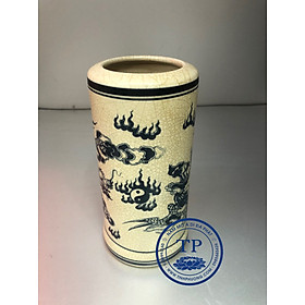 Mua Ống để nhang men rạn hoạ tiết rồng phượng KH18291