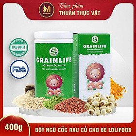 Bột Ngũ Cốc Rau Củ, Bột Ăn Dặm Cho Bé Lolifood, Đầy Đủ Dinh Dưỡng - 400g