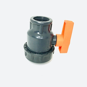 Van cầu rắc co phi 27mm cao cấp Automat hai đầu ren trong nhựa PVC cao cấp tay gạt màu cam chống tia UV được sản xuất từ Ấn Độ