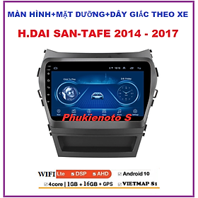 Bộ Màn Hình Android 9inch kết nối wifi ram1G-rom16G Cho Xe H,DAI SAN-TAFE đời 2014-2017Đầu DVD Android kèm mặt dưỡng và dây giắc, cóTiếng Việt,điều khiển giọng nói,chỉ đường Navitel, xem Camera, youtobe....dvd oto giá rẻ, phụ kiện xe hơi.