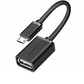 Ugreen UG10396US133TK 12CM màu Đen Cáp chuyển đổi MICRO USB sang USB âm hỗ trợ OTG - HÀNG CHÍNH HÃNG