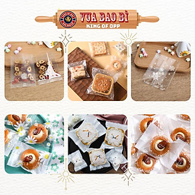 100 Túi đựng bánh kẹo, trà hoa 7x10cm, hàn nhiệt, nhiều hoạ tiết - VUA BAO BÌ