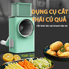 Mua Dụng Cụ Cắt Thái Bào Xay Củ Quả Với 6 Lưỡi Đa Năng 3in1 Quay Bằng Tay