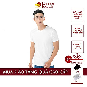 Áo thun nam trắng trơn Gold Rhino 100% cotton