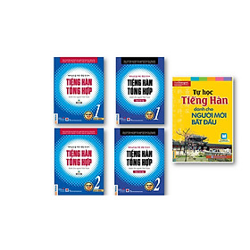 Combo Tiếng hàn tổng hợp dành cho người việt nam - Bản in màu 2020( Tập 1+2 + bài tập 1+2 ) +  kèm Tự Học Tiếng Hàn Dành Cho Người Mới Bắt Đầu kt