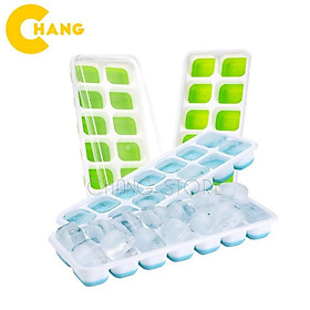 Mua Khay làm đá silicon có nắp tránh bị mùi tủ lạnh siêu tiện dụng