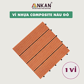 Mua Vỉ Nhựa Lót Sàn Nhà Tắm Sân Thượng Sân Vườn 4 Nan Màu Nâu Đỏ  Dùng Để Lót Ban Công  Chống Trơn Trượt  Lắp Đặt Dễ Dàng  Hàng Chính Hãng ANKAN