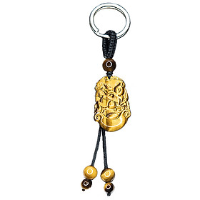 Móc khóa 12 Con Giáp đá Mắt Hổ Vàng tự nhiên - Tuổi Mão | MKTIGYMAO04 VietGemstones