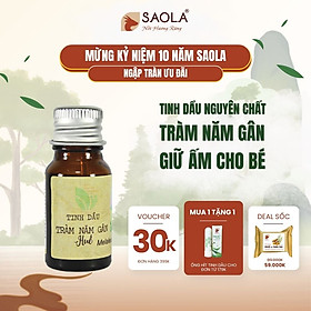 Tinh dầu Tràm năm gân (Tràm Úc) Huế 30ml (Niaouli oil) - Ngừa cảm mạo, giữ ấm cơ thể, đuổi côn trùng, giảm say xe, lọc không khí - Hàng Chính Hãng