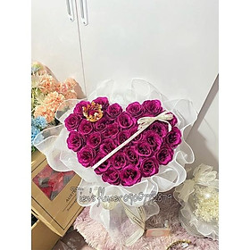 Mua Bó hoa tim nhũ kim tuyến 30 bông