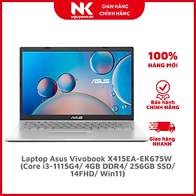 Mua Laptop Asus Vivobook X415EA-EK675W (Core i3-1115G4/ 4GB DDR4/ 256GB SSD/ 14FHD/ Win11) - Hàng Chính Hãng