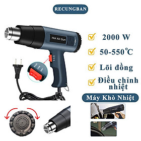 Mua Máy khò nhiệt 2000W có điều chỉnh nhiệt độ  máy thổi hơi nóng  bọc màng co  dán decal  đóng seal hộp