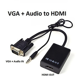 CÁP CHUYỂN ĐỔI VGA KÈM AUDIO SANG HDMI