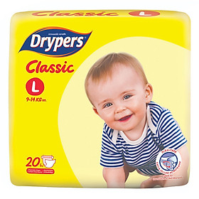 Tã Dán Drypers Classic Gói Trung L20 (20 Miếng)