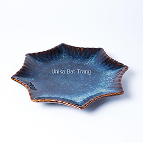 Mua Đĩa Sao Men Xanh Hoả Biến (2 size) - Gốm Sứ Bát Tràng