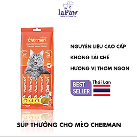 Súp Thưởng Cao Cấp Dinh Dưỡng Dành Cho Mèo Vị Cá Hồi Và Prebiotic CHERMAN