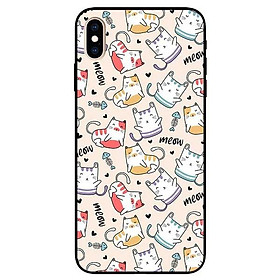 Ốp lưng dành cho Iphone X / Xs - Iphone Xs Max - Iphone Xr mẫu Mèo Meow