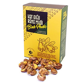 Hạt Điều Bình Phước rang muối, loại A - Hộp 500g, chuyên dùng biếu tặng