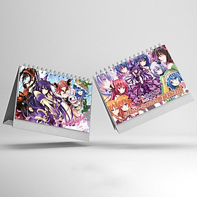 ( Lịch 2021 ) Lịch để bàn in hình DATE A LIVE chữ nhật đứng ảnh anime đẹp
