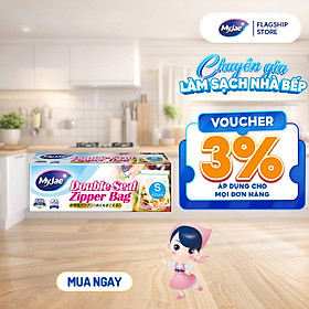 (Chọn Loại) Túi Zip PE Trong Suốt 2 Đường Kéo MyJae, Túi Bọc Đồ Ăn, Rau Củ Bảo Quản Trong Tủ Lạnh