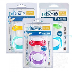 Set 02 ty ngậm Prevent Dr Brown s dành cho bé 6-18 tháng nhiều màu - 971