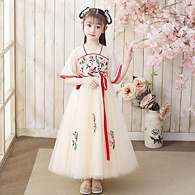 SHUANGYAN Cô gái Hán phục nữ nhi cổ trang váy nàng tiên váy váy công chúa váy Trung Quốc phong cách siêu tiên mùa hè váy mùa hè