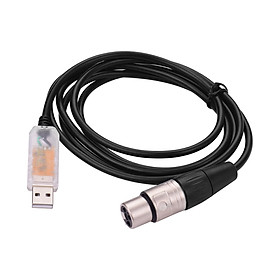 RS485 DMX512 Converter Cable USB to 3Pin XLR Female Interface Computer Connecting Stage Lighting Devices LED Control