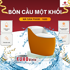 BỒN CẦU MỘT KHỐI EUROVINTO CAO CẤP MÃ 168O