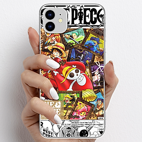 Ốp lưng cho iPhone 11 nhựa TPU mẫu One Piece cờ đỏ