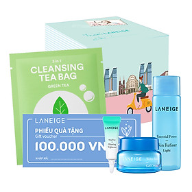 Combo Cấp Ẩm, Giảm Nhờn Dầu Và Thu Nhỏ Lỗ Chân Lông Laneige Moisturizing Trial Kit For Oily Skin