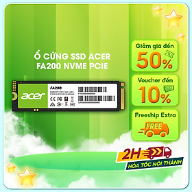 Mua Ổ cứng SSD Acer FA200 M.2 NVMe 2.0 PCIe 4.0  Read speeds up to 7200 MB/s  tương thích Laptop  PC  PS5 - Bảo hành 5 năm Hàng chính hãng