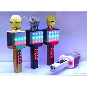 Mua Micro Karaoke WS-1828 Kèm Loa Hát - Đèn Led + Tặng kèm 1 Ghế Đỡ Điện Thoại Đa Năng T2