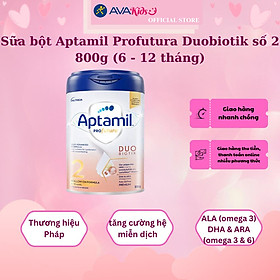 Sữa bột Aptamil Profutura Duobiotik số 2 800g (6 - 12 tháng) - Hàng Chính Hãng