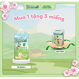 [Ảnh Thật] Tã/Bỉm Dán Nano Bamboo sợi tre thiên nhiên size S (4-8kg) 56 miếng