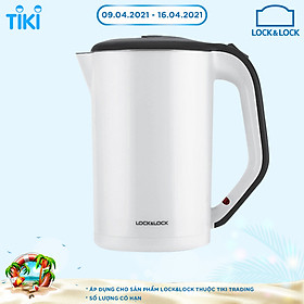 Bình Đun Siêu Tốc 2 lớp Lock&Lock EJK738WHT (1.7L) - Trắng - Hàng chính hãng