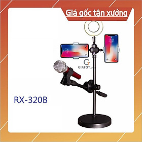 Mua Kẹp mic và kẹp điện thoại livestream 4 trong 1  đèn 4 trong 1 tiện dụng