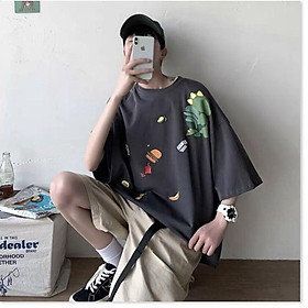 Áo thun tay lỡ form rộng cực đẹp hoạ tiết cutee 2021 MẪU MỚI NHẤT HIỆN NAY LANA FASHION - M