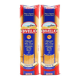 Combo 2 Mì Ý Sợi Dẹt Linguine Divella Số 14 500gr