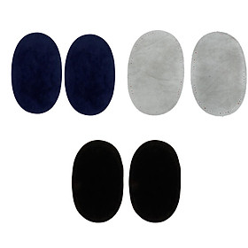 3 Pairs Suede Fabric Sew-on Elbow Knee Patches DIY Repair Sewing Appliques