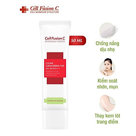 Hình ảnh Kem Chống Nắng Cho Da Dầu Mụn Cell Fusion C Advance Clear Sunscreen 100 SPF 50+/PA++++ (Mẫu Mới)